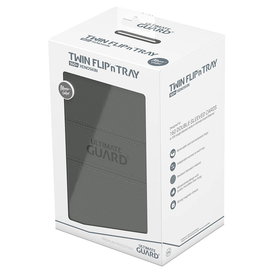 Ultimate Guard -  Ugd Premium Boxes - Twin Flip'n'tray Deck Case 160+ Monocolor Grey