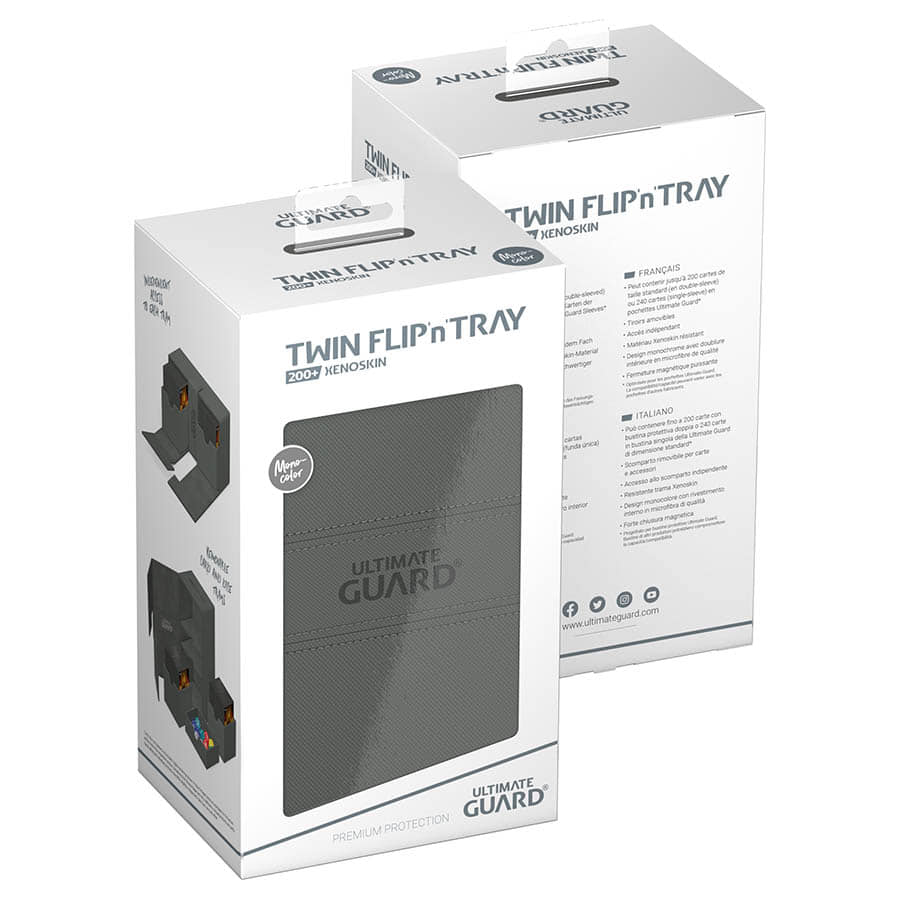 Ultimate Guard -  Ugd Premium Boxes - Twin Flip'n'tray Deck Case 200+ Grey