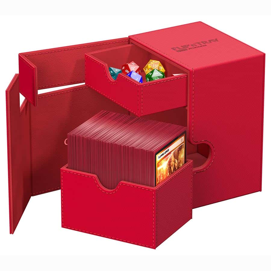 Ultimate Guard -  Ugd Premium Boxes - Deck Case 133+ Flip'n'tray: Monocolor Red