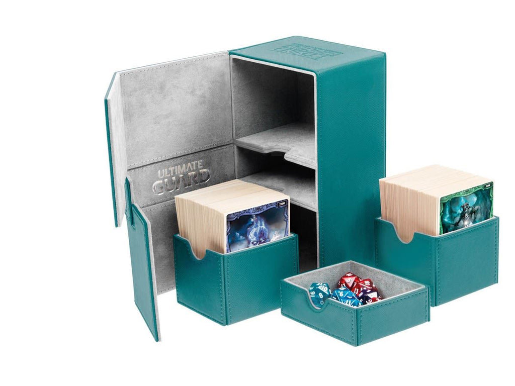 Ultimate Guard - Ultimate Guard Deck Case Twin Flip N Tray 160+ Standard Xenoskin Petrol