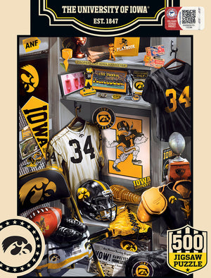 Iowa Hawkeyes Puzzle 500 Piece Locker Room - Masterpieces Puzzle Company
