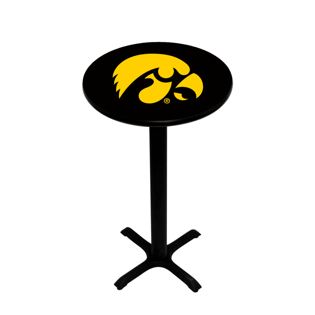 IOWA PEDESTAL PUB TABLE BLACK - UIAPTB114