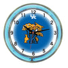 KENTUCKY NEON WALL CLOCK - 18'' BLUE FACE / BLUE NEON - UKYNWC100-18