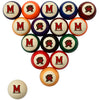 MARYLAND STANDARD COLOR NUMBERED BILLIARD BALL SET STANDARD COLOR BILLIARD BALL SET - UMDBBSSTD