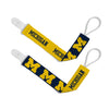 Michigan Wolverines Pacifier Clips 2 Pack - Masterpieces Puzzle Company