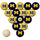 MICHIGAN SCHOOL COLOR NUMBERED BILLIARD BALL SET BLUE SOLID/MAIZE STRIPE - UMIBBS300N
