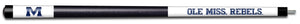 MISSISSIPPI ENGRAVED BILLIARD CUE WHITE / BLUE - UMSBCE101