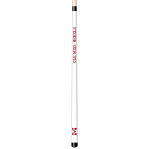 MISSISSIPPI ENGRAVED BILLIARD CUE WHITE / RED - UMSBCE102-JR