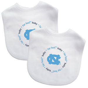 North Carolina Tar Heels Baby Bib 2 Pack - Masterpieces Puzzle Company