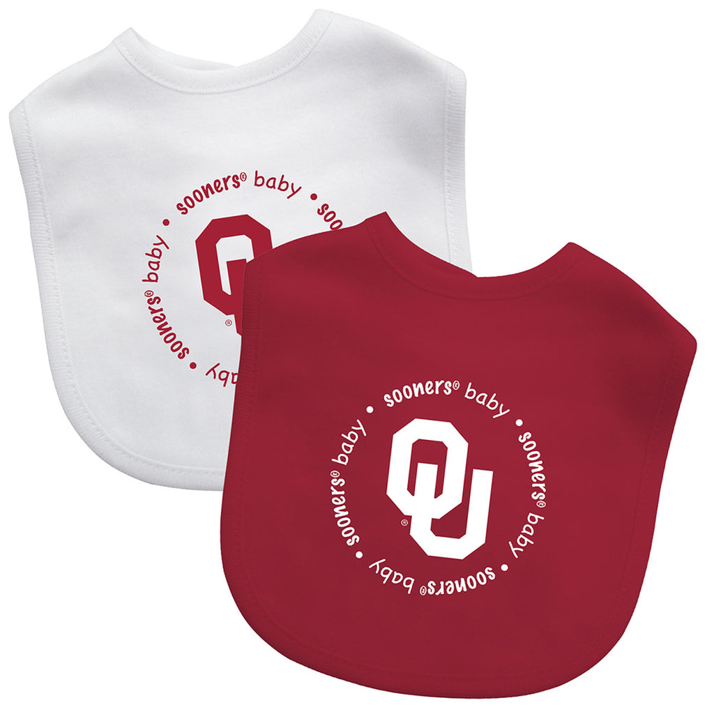 Oklahoma Sooners Baby Bib 2 Pack - Masterpieces Puzzle Company