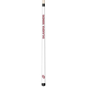 OKLAHOMA ENGRAVED BILLIARD CUE WHITE / CRIMSON - UOKBCE101-JR