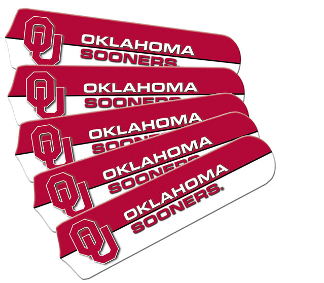 OKLAHOMA FAN BLADE SET CRIMSON/WHITE - UOKFBL100-52