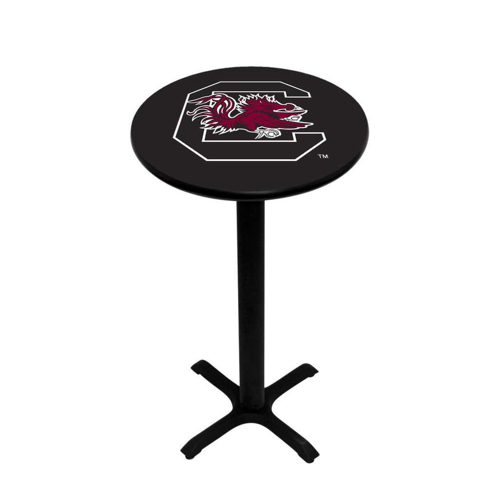 SOUTH CAROLINA PEDESTAL PUB TABLE BLACK - USCPTB102