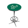 SOUTH FLORIDA CHROME FOOT RING PUB TABLE GREEN - USFPTR111