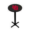 UTAH PEDESTAL PUB TABLE BLACK - UTAPTB214