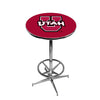UTAH CHROME FOOT RING PUB TABLE RED - UTAPTR401