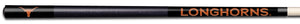 TEXAS COLOR ENGRAVED BILLIARD CUE BURNT ORANGE / BLACK - UTXBCE914