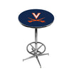 VIRGINIA CHROME FOOT RING PUB TABLE BLUE - UVAPTR321N