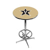 VANDERBILT CHROME FOOT RING PUB TABLE GOLD  - VANPTR101