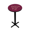 VIRGINIA TECH PEDESTAL PUB TABLE MAROON - VATPTB101