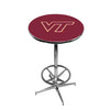 VIRGINIA TECH CHROME FOOT RING PUB TABLE MAROON - VATPTR101