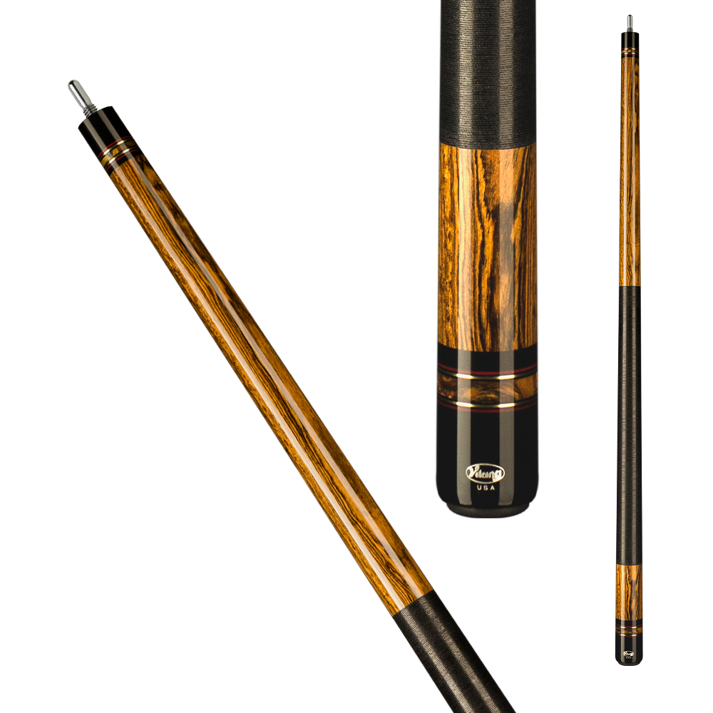 Viking VIK50 Bocote w/ Gold Pearl Rings Pool Cue - 20oz Pool Cues