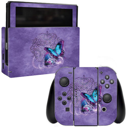 MightySkins NISWI-Celtic Butterflies Skin for Nintendo Switch  Celtic Butterflies