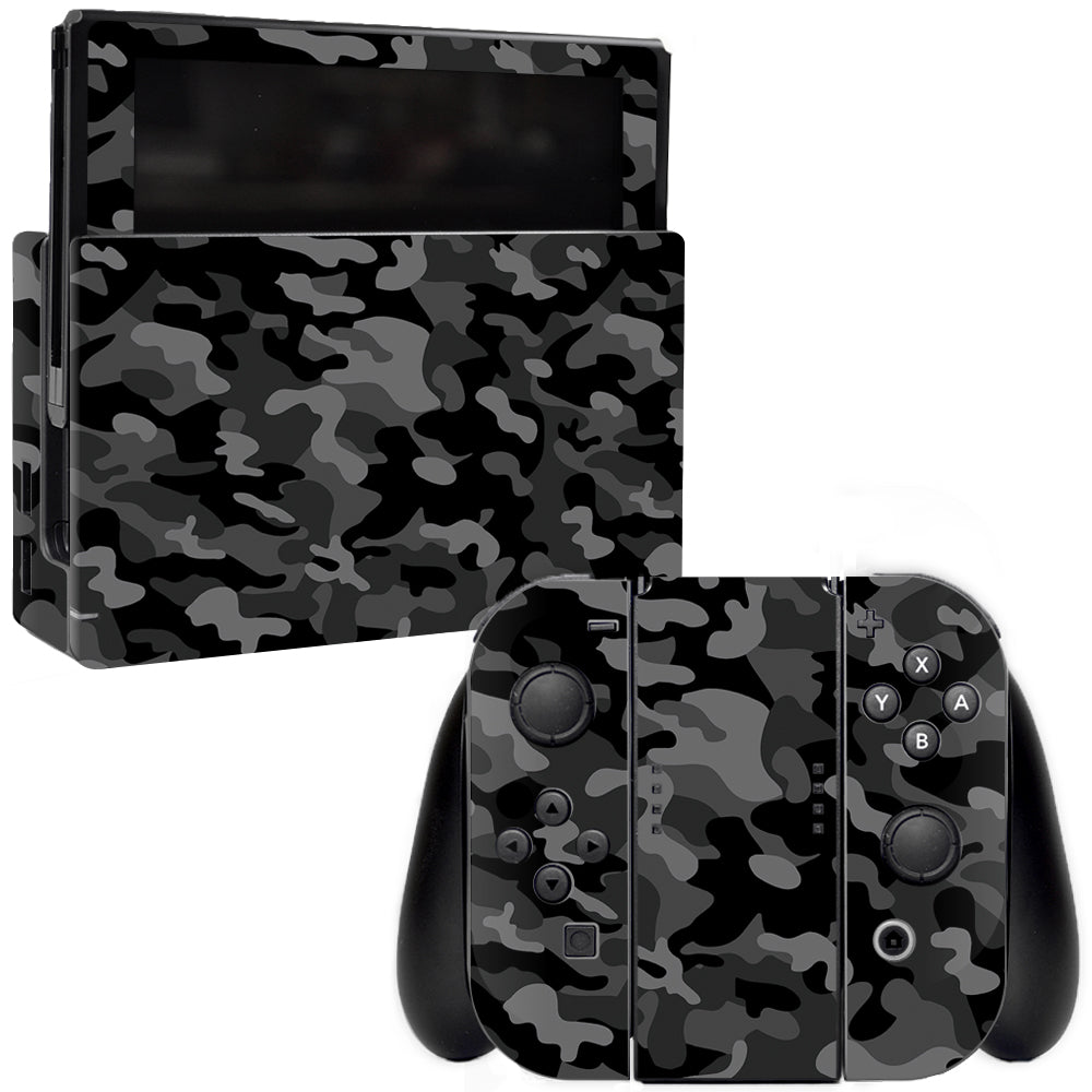 MightySkins NISWI-Black Camo Skin for Nintendo Switch  Black Camo