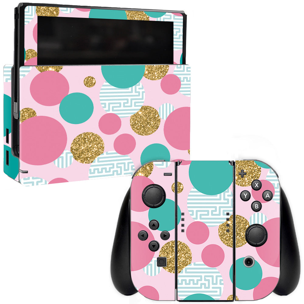 MightySkins NISWI-Golden Bubbles Skin for Nintendo Switch  Golden Bubbles