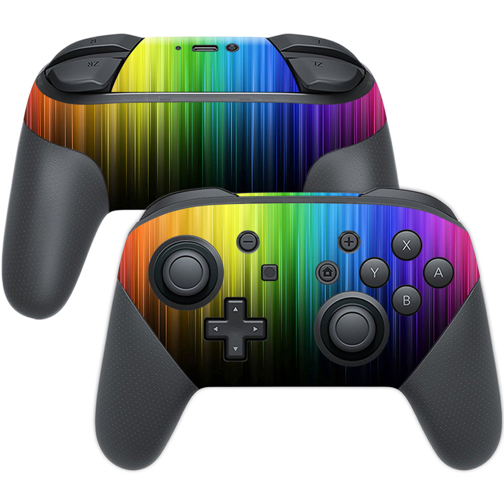 MightySkins NISWPCOI-Rainbow Streaks Skin for Nintendo Switch Pro Controller  Rainbow Streaks