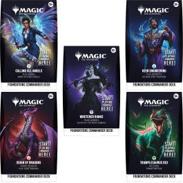 Wizards Of The Coast - Magic: The Gathering - Foundations Commander Deck Carton (5Ct - 5 Types) Pre-Order