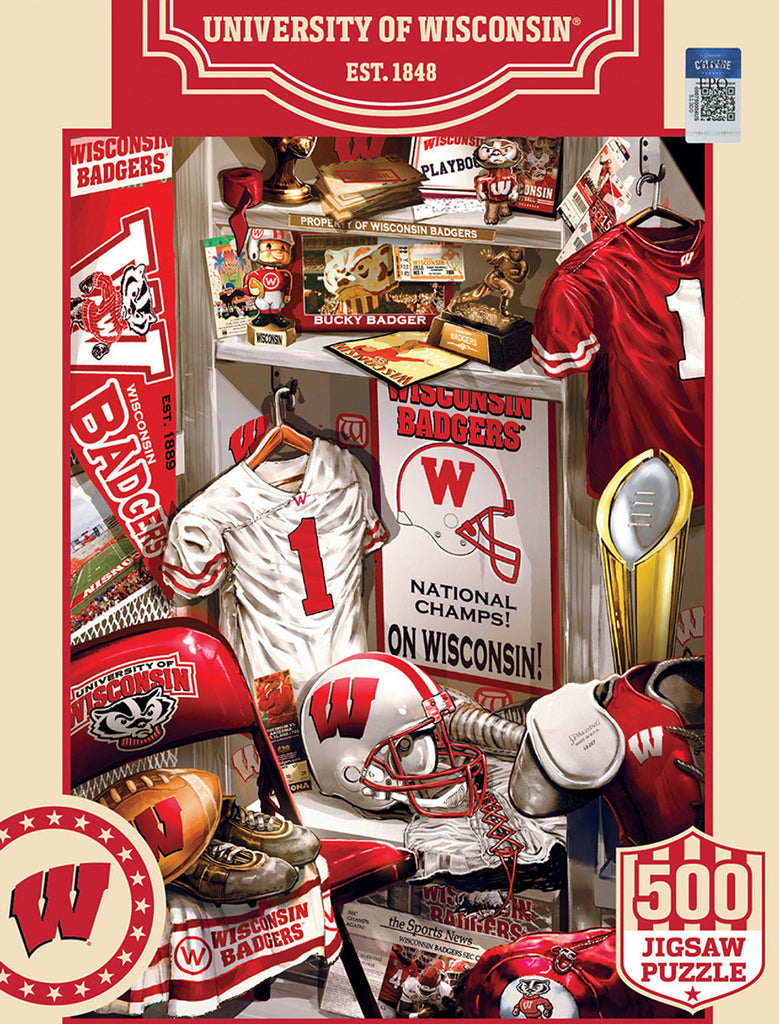 Wisconsin Badgers Puzzle 500 Piece Locker Room - Masterpieces Puzzle Company