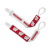 Wisconsin Badgers Pacifier Clips 2 Pack - Masterpieces Puzzle Company