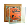 Wall Mounted Basketball Display Case with Walnut Moulding