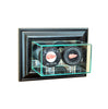 Wall Mounted Double Puck Display Case with Black Moulding
