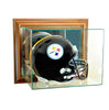 Wall Mounted Football Helmet Display Case with Walnut Moulding