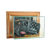 Wall Mounted Glove Display Case with Walnut Moulding