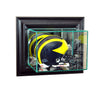 Wall Mounted Mini Helmet Display Case with Black Moulding