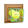 Wall Mounted Softball Display Case with Walnut Moulding