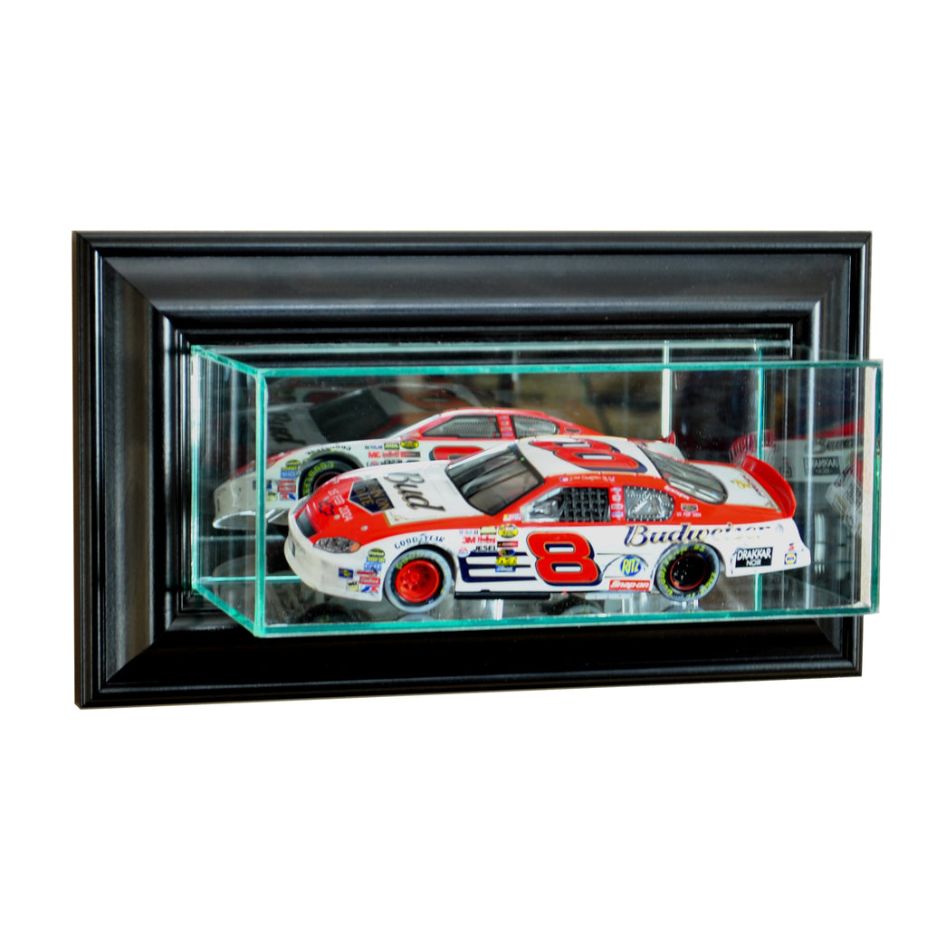 Wall Mounted 1/24th NASCAR Display Case with Black Moulding