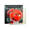 Wall Mounted Soccer Display Case with Black Moulding