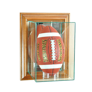 Wall Mounted Upright Football with Walnut Moulding