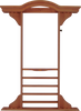 Action WR8 8 cue Crown Wall Rack - Honey Wall Racks