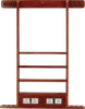 Action WRSC 6 cue Wall Rach with/score counter - Chocolate Wall Racks