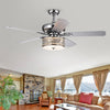 Warehouse of Tiffany CFL-8333REMO 52 in. Davrin Indoor Remote Controlled Ceiling Fan with Light Kit  Chrome