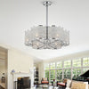 Warehouse of Tiffany CFL-8421CH 30.12 in. Wellane Indoor Remote Controlled Fandelier with Light Kit  Chrome