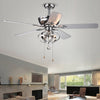 Warehouse of Tiffany CFL-8336CH 52 in. Tatiana 3-Light Indoor Hand Pull Chain Ceiling Fan  Chrome