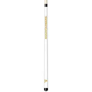 WEST VIRGINIA ENGRAVED BILLIARD CUE WHITE / GOLD - WVUBCE102-JR