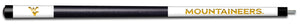 WEST VIRGINIA ENGRAVED BILLIARD CUE WHITE / GOLD - WVUBCE102