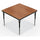 Activity Table - 36'' Square - Amber Cherry Top Surface - Black Edgeband - BALT
